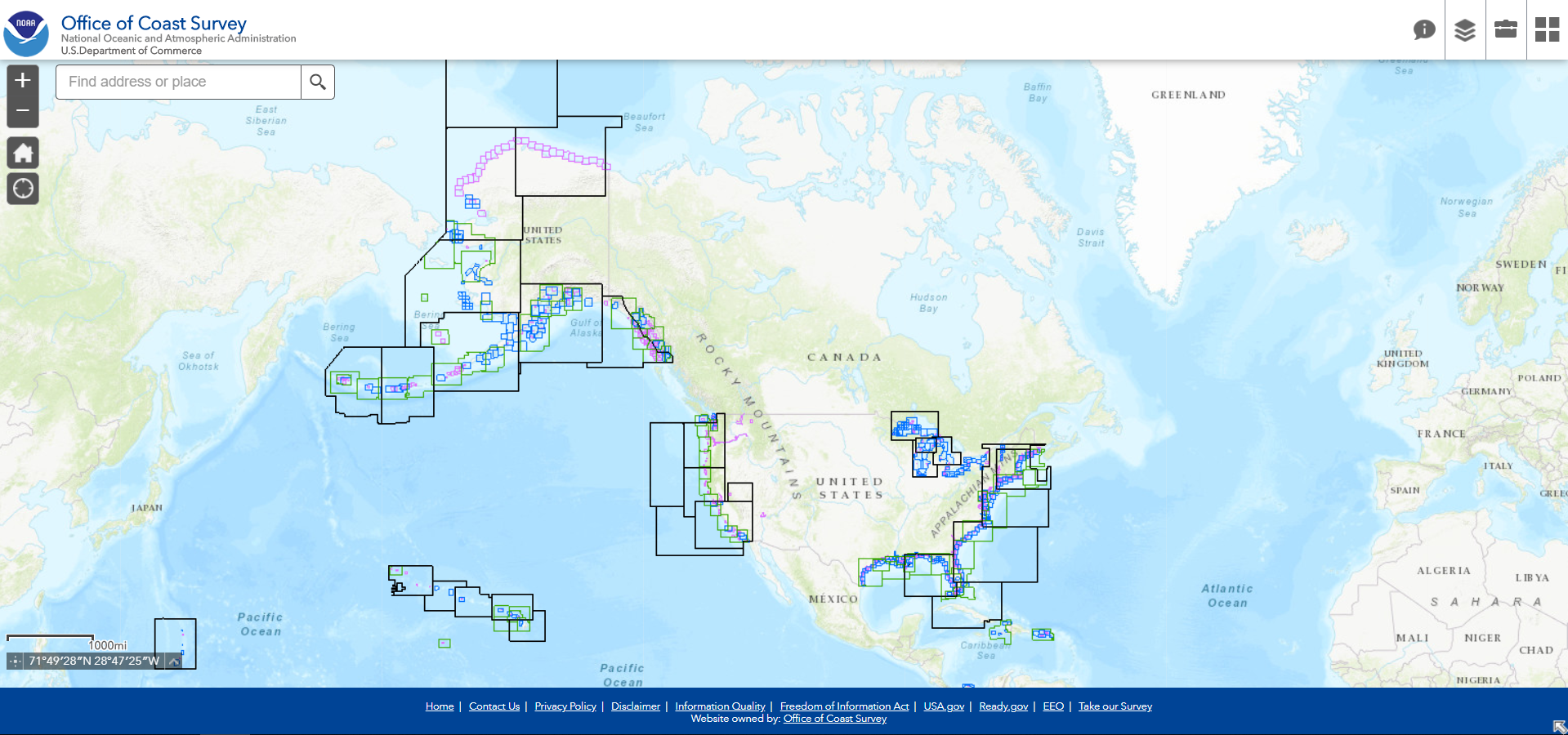 Screenshot of ENC Direct to GIS Application