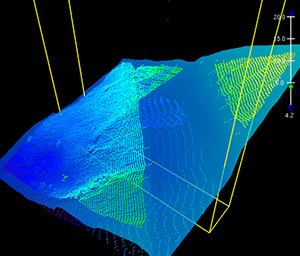 Multibeam echo sounder at location of reported obstruction.