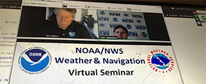 NOAA/NWS weather and navigation virtual seminar screengrab.