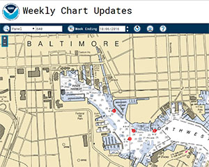 Location of updated buoys in Baltimore Harbor.