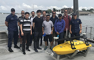 Bay Hydro II crew along with respresentatives from the Korean Hydrographic and Oceanographic Agency and Coast Survey's Marine Chart Division.