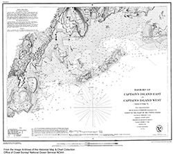 Captains Island East and West chart 1848.