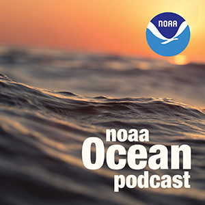 Decorative image of the NOAA Ocean Podcast banner