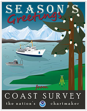 Coast Survey digital holiday postcard