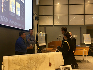 •	Coast Survey employees speak with Rear Adm. Gallaudet (Navy, Ret.) about cartographic processes before computers.
