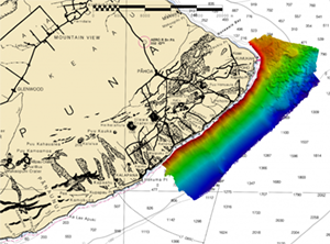Bathymetric data from Rainier's survey along the Puna Coast.