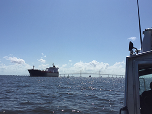 First fuel ship coming into Port of Tampa.