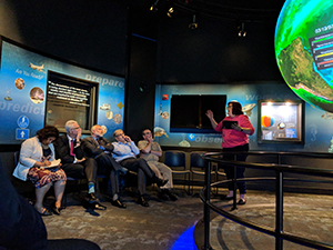 The NOAA Science on a Sphere demonstration.