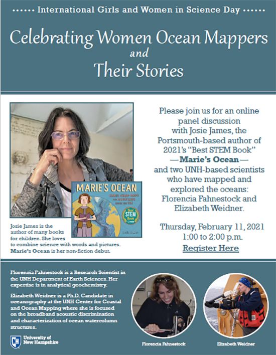 Celebrating Women Ocean Mappers and Their Stories flyer.