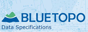 Decorative image showing the BlueTopo logo