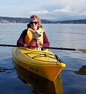 An image of Tyanne and Chance in a kayak.