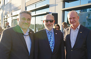 Image showing Nicolas Alvarado, Dr. Richard Spinrad, and Neil Weston at the opening ceremony for the Maritime and Defense Technology Hub.