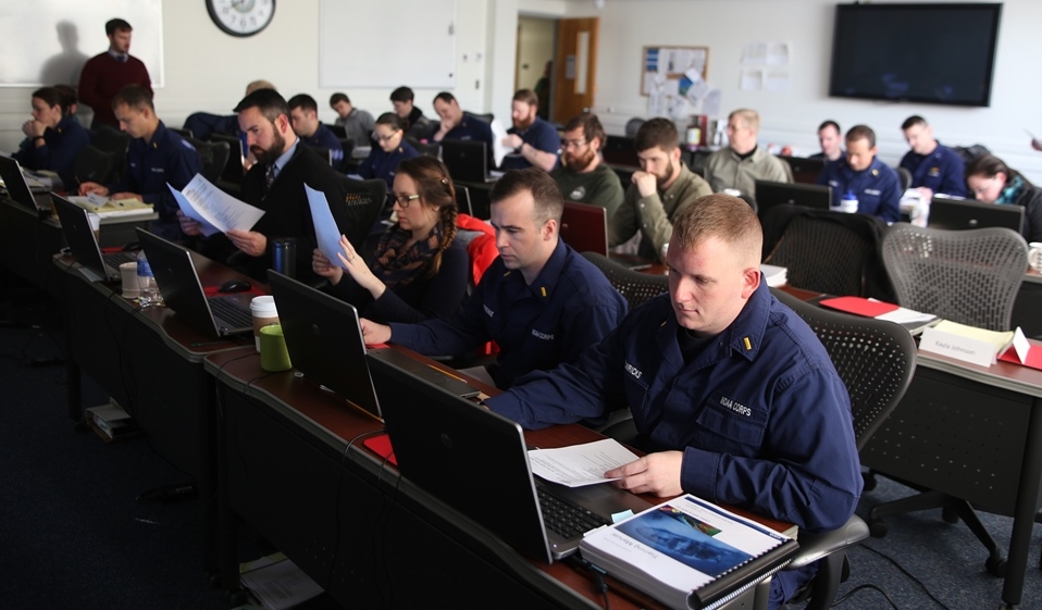 NOAA hydro class at USCG Training Center