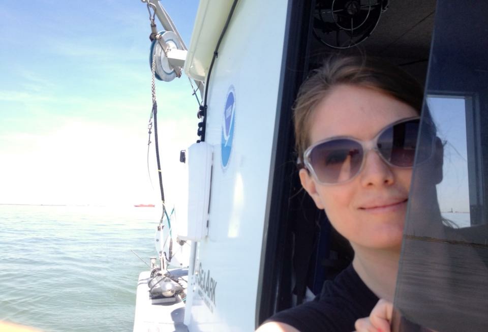 Erin Diurba, hydrographic surveyor on NOAA navigation response team 4, homeported in Galveston, Texas.