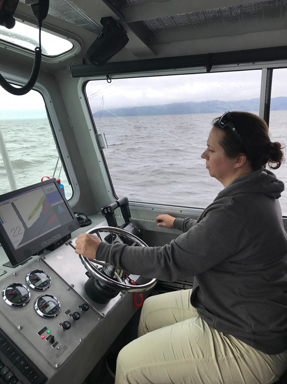 Ms. Millonzi onboard NRT-Seattle conducting survey operations.