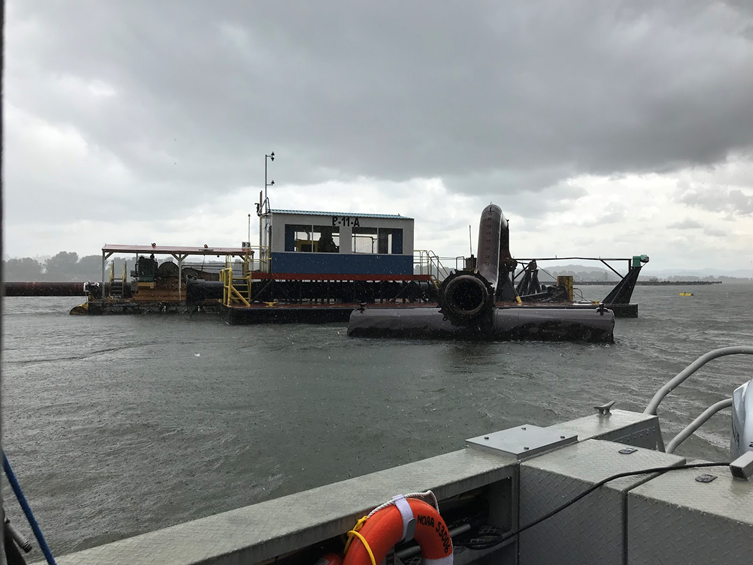 Example of the various equipment used by the U.S. Army Corps to dredge the shipping Channel on the Columbia River.