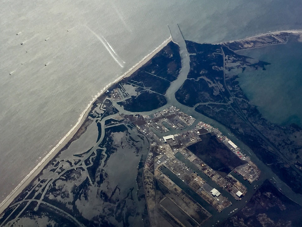 Aerial view of Port Fourchon in 2016.