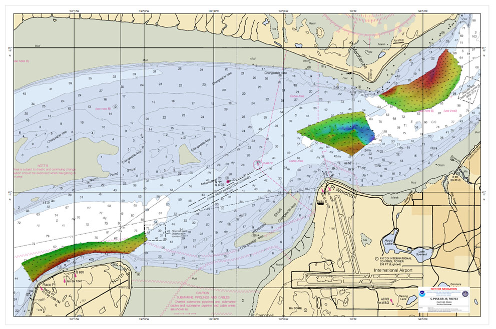 Multibeam data acquired by eTrac in Knik Arm, offshore of Anchorage.