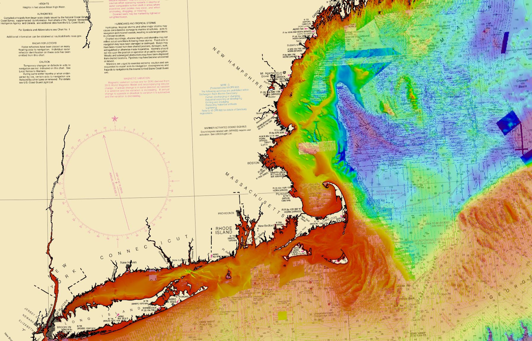 A preliminary build of the bathymetry for New England.