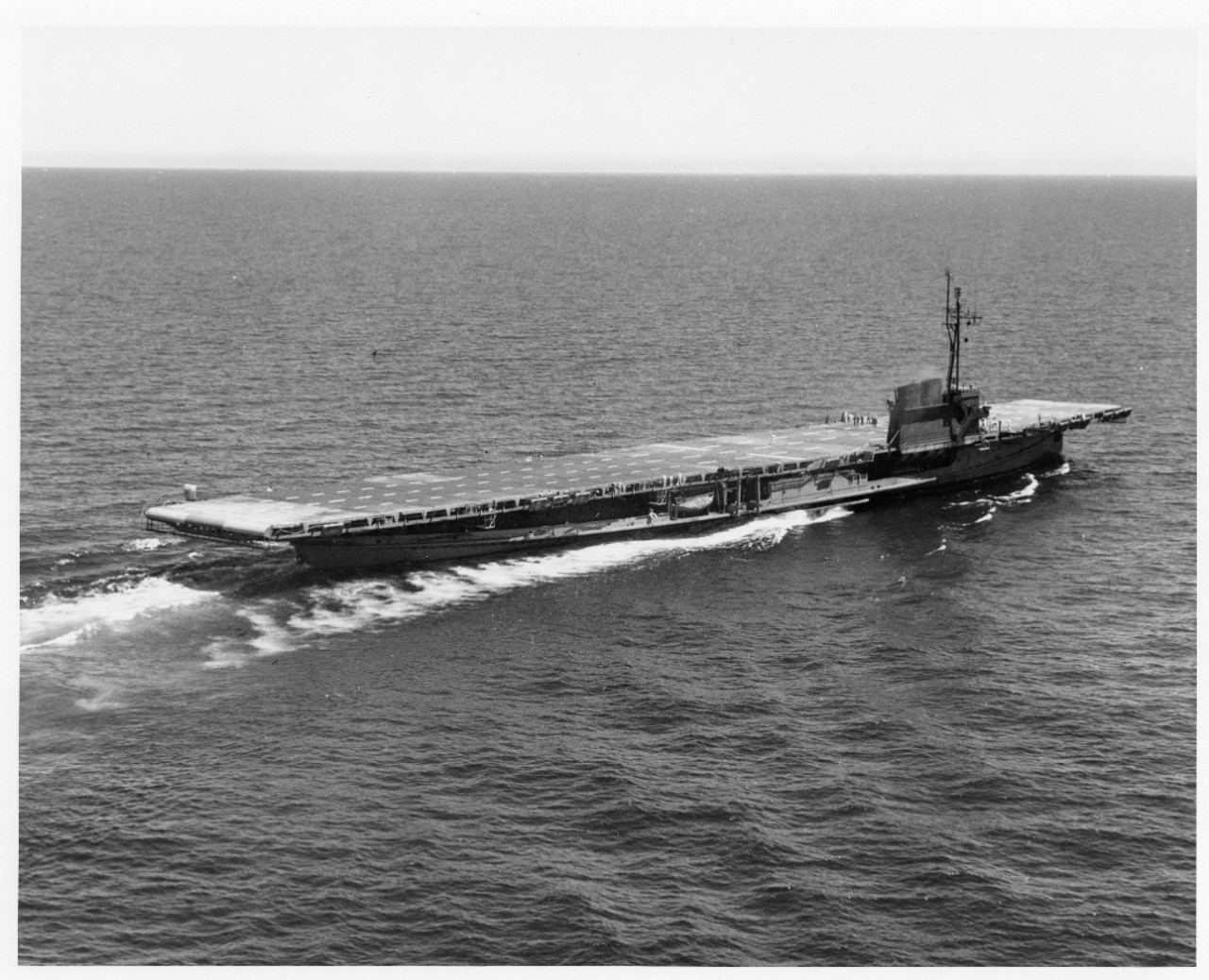 Aerial image of the USS sable from 1945.