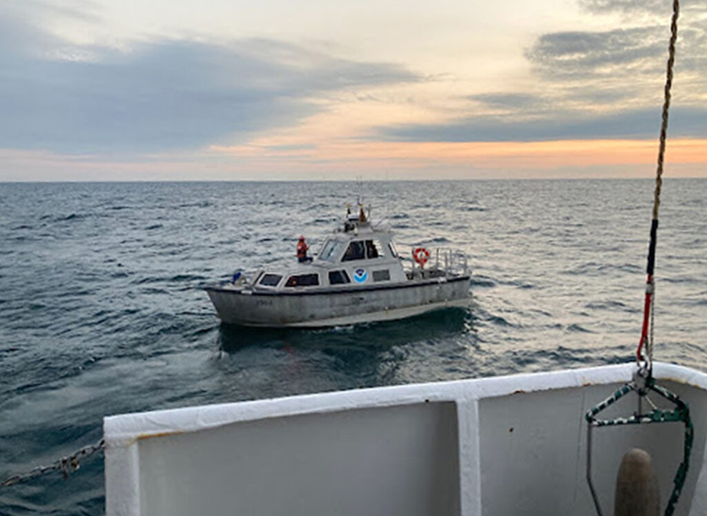 Hydrographic survey launch 2903 taken from NOAA Ship Thomas Jefferson.  