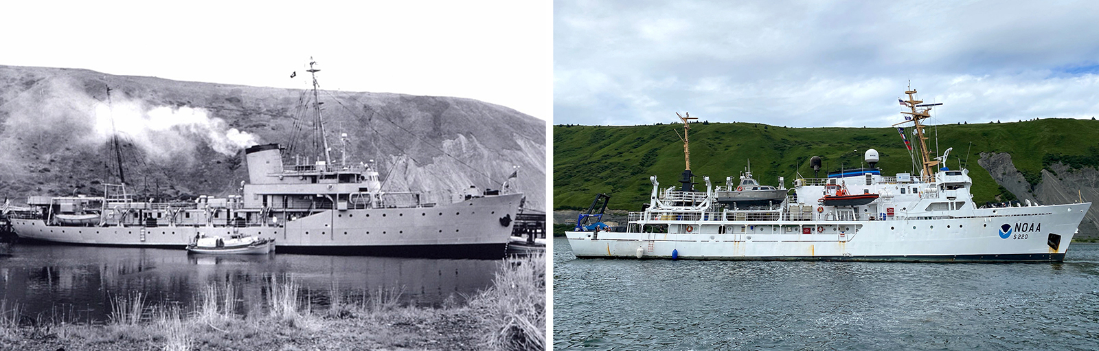Two images of Pathfinder and Fairweather lined up side by side.