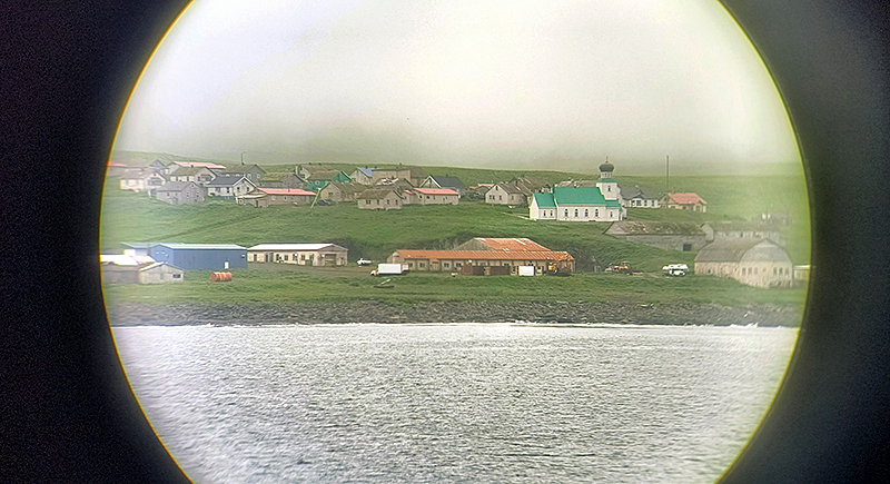 St. George from the commanding officer's porthole.