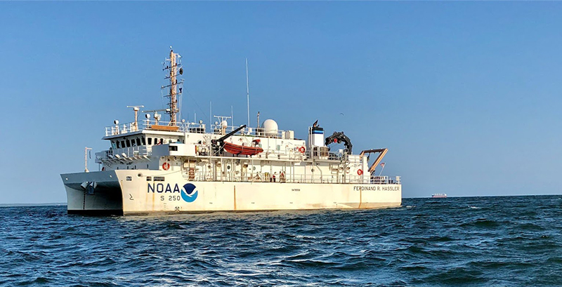 An image of NOAA Ship Ferdinand R. Hassler.